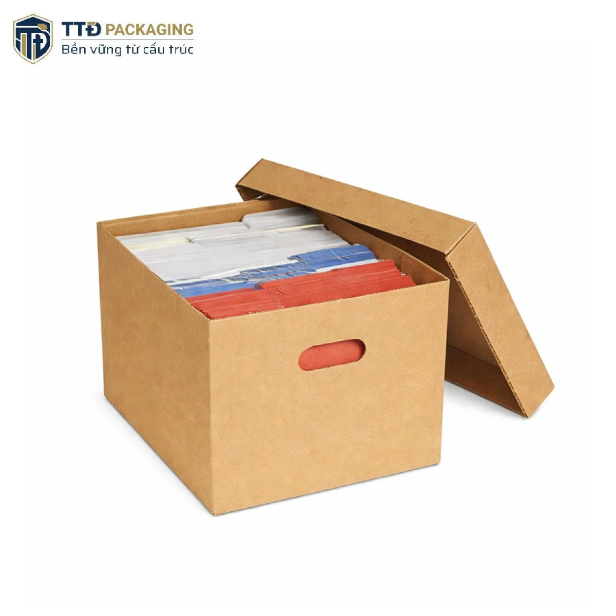 Thùng carton đựng sách, tài liệu văn phòng